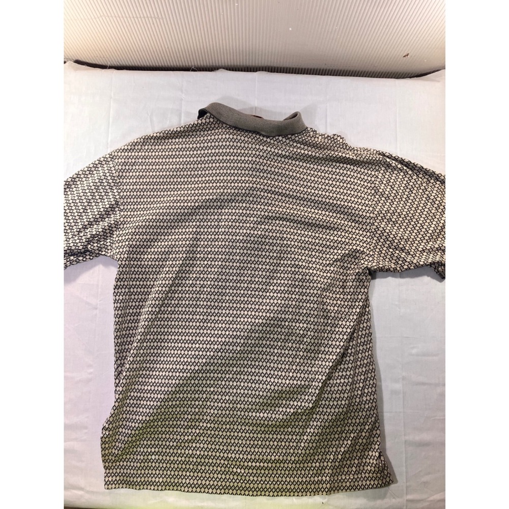 Byron Nelson Eleven Straight Mens Geometric Pattern Polo Shirt Size M Cotton - Picture 6 of 7